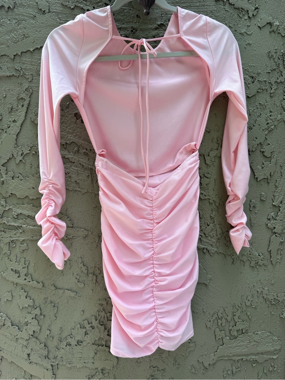 Lucy in the Sky Josie Open Back Long Sleeve Dress Pink size S - Picture 6 of 15